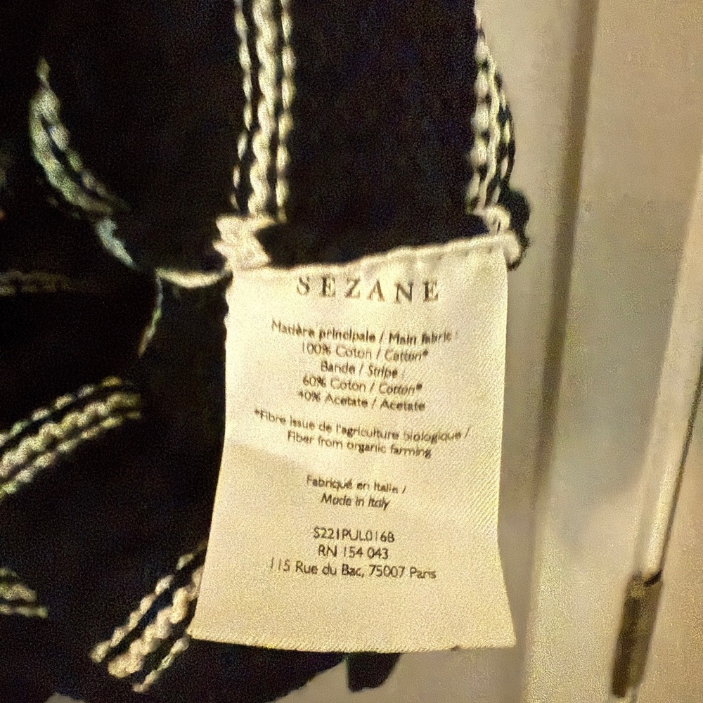 EUC Sezane Leontine Jumper in Navy/White - Picture 4 of 5
